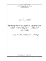 Rèn luyện kĩ năng sử dụng số liệu thống kê và biểu đồ trong dạy học địa lí 12 THPT – Ban cơ bản