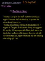 các dạng liên kết hóa học