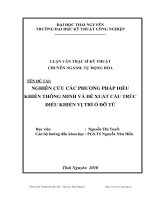 Nghiên cứu các phương pháp điều khiển thông minh và đề xất cấu trúc điều khiển vị trí ổ đỡ từ