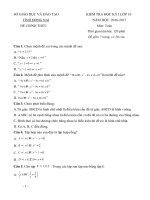 ĐỀ KT học kì i TRAC NGHIEM LOP 10 