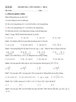 Hình học lớp 10 -  đề KT toán 1 TIẾT HH c1 + đ án