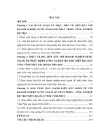 LUẬN VĂN KINH TẾ ĐỘC QUYỀN: Liên Kết Với Doanh Nghiệp Nước Ngoài Để Phát Triển Công Nghiệp Hỗ Trợ Trẹn Địa Bàn Tỉnh Vĩnh Phúc Hiện Nay