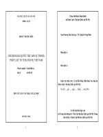 Chế định giải quyết việc dân sự trong pháp luật tố tụng dân sự Việt Nam