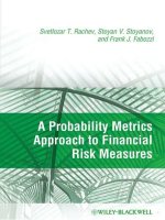 A probability metrics approach to financial risk measures by rachev stoyanov and frank j fabozzi