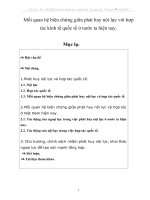 Mối quan hệ biện chứng giữa phát huy nội lực với hợp tác kinh tế quốc tế ở nước ta hiện nay 