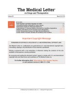 The medical letter on drugs and therapeutics march 28 2016