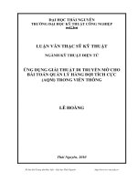 Ứng dụng giải thuật di truyền mờ cho bài toán quản lý hàng đợi tích cực (AQM) trong viến thông
