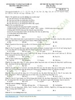 de thi thu mon hoa truong THPT do luong nghe an lan 1 2017 