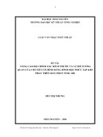 Nâng cao độ chính xác kích thước và vị trí tương quan của chi tiết có hình dáng hình học phức tạp khi phay trên máy phay WMC- 300