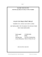 Nghiên cứu, nâng cao chất lượng hệ thống điều tốc ổn định tần số máy phát thủy điện Bình Điền