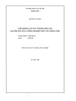 Cân bằng lợi ích trong bảo hộ quyền sở hữu công nghiệp đối với sáng chế