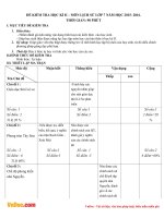 Đề thi học kì 2 môn Lịch sử lớp 7 trường THCS Bãi Thơm, Phú Quốc năm 2015  2016 