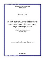 Di sản dùng vào việc thờ cúng theo quy định của pháp luật Việt Nam hiện hành