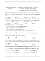 Tổng hợp đề thi thử vật lý có lời giải chi tiết (12) 