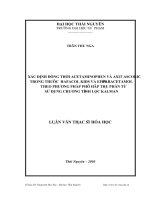 Xác định đồng thời acetaminophen và axit ascobic trong thuốc Hapacol Kids và Effe-Paracetamol theo phương pháp phổ hấp thụ phân tử sử dụng chương trình lọc Kalma