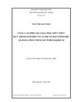 Nâng cao hiệu quả dạy học kiến thức quá trình ở cấp độ tế bào (Sinh học 10) bằng phần mềm LectureMaker 2.0