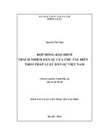 Hợp đồng bảo hiểm trách nhiệm dân sự của chủ tàu biển theo pháp luật Dân sự Việt Nam