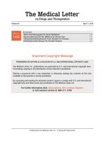 The medical letter on drugs and therapeutics april 11 2016