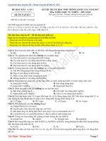 Đề và bài giải chi tiết học mãi   lần 1 