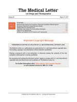 The medical letter on drugs and therapeutics march 27 2017