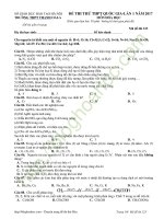 de thi thu THPT quoc gia mon hoa 2017 truong THPT thanh oai a 