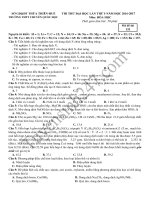 de thi thu mon hoa thptqg 2017 chuyen quoc hoc hue 