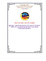 Đề tài Thăm dò mỏ đá xây dựng núi Hoa Sơn, xã Vạn Khánh, huyện Vạn Ninh, tỉnh Khánh Hòa