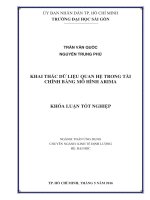Khai thác dữ liệu quan hệ trong tài chính bằng mô hình ARIMA