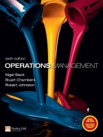 Operations management 6th edition by slack chambers and johnston