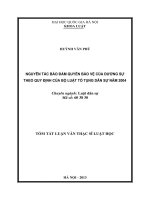 Nguyên tắc bảo đảm quyền bảo vệ của đương sự theo quy định của Bộ luật Tố tụng dân sự năm 2004
