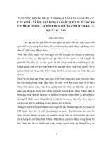 Tư tưởng HCM về độc lập dân tộc gắn liền với CNXH  vận dụng và phát triển tư tưởng HCM về độc lập dân tộc gắn với CNXH ở VN 