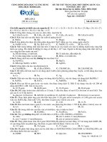 ĐỀ THI THỬ BOOKGOL lần 2   2017 