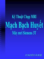 Kĩ thuật chụp MRI mạch bạch huyết trên máy MRI siemens 3t