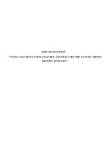 Sáng kiến âm nhạc cho trẻ mầm non 45 tuổi