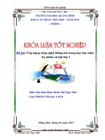 Khóa luận tốt nghiệp Ứng dụng công nghệ thông tin trong dạy học môn Tự nhiên xã hội lớp 2