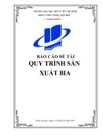 Quy trình sản xuất bia