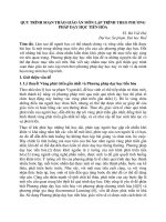 QUY TRÌNH SOẠN THẢO GIÁO ÁN MÔN LẬP TRÌNH THEO PHƯƠNG PHÁP DẠY HỌC TIẾN HÓA