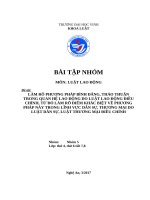 làm rõ phương pháp bình đẳng, thảo thuận trong quan hệ lao động do luật lao động điều chỉnh, từ đó làm rõ điểm khác biệt về phương pháp này trong lĩnh vực dân sự, thương mại do luật dân sự, luật thương mại điều chỉnh
