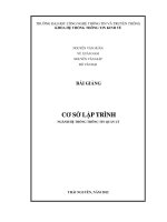 Bài giảng môn cơ sở lập trình trong kinh tế 