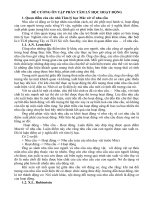 ĐỀ CƯƠNG ôn THI học PHẦN tâm lý học HOẠT ĐỘNG   CHUYÊN NGÀNH tâm lý học   SAU đại học