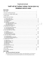 Thiết Kế Hệ Thống Thông Tin Đa Dịch Vụ Siemens Hipath 4000