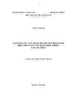 Nguyên Cứu, Xây Dựng Hệ Truyền Động Bám Điện Thủy Lực Ứng Dụng Điều Khiển Lái Tàu Thủy