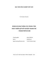 đánh giá hoạt động của trung tâm phát triển quỹ đất huyện thanh trì - thành phố hà nội