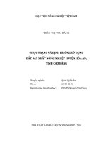 nghiên cứu một số biện pháp kỹ thuật nâng cao năng suất lúa ðặc sản (séng cù) tại mường khương – lào cai