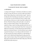 tranh chấp lao động và giải quyết tranh  chấp lao động