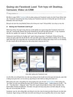 blog mediaz vn quảng cáo facebook lead tích hợp với desktop carousel video và CRM 