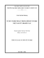 Tư duy nghệ thuật trong hồi kí văn học việt nam từ 1986 đến nay 