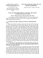 BÁO CÁO THỰC HIỆN NHIỆM VỤ GIÁO DỤC TRUNG HỌC  NĂM HỌC 20112012 CẤP THCS
