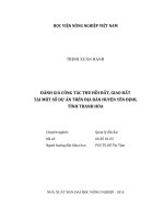 đánh giá công tác thu hồi đất, giao đất tại một số dự án trên địa bàn huyện yên định, tỉnh thanh hóa