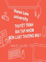 Bài thuyết trình môn Luật thương mại 1 ( Powerpoint)